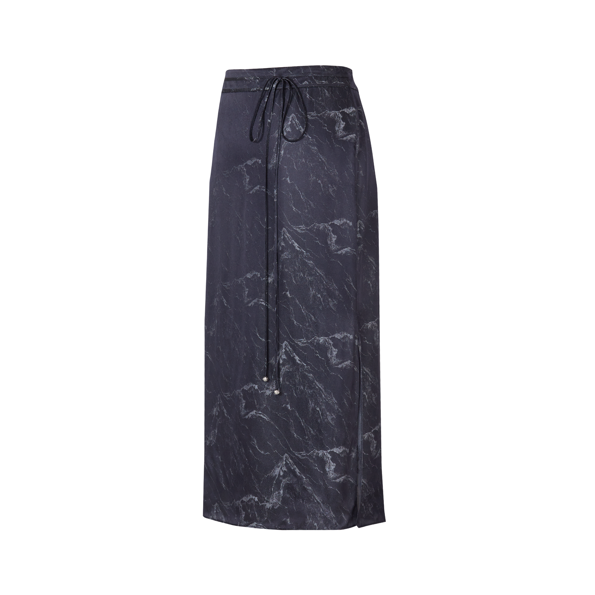 side view of a silk skirt