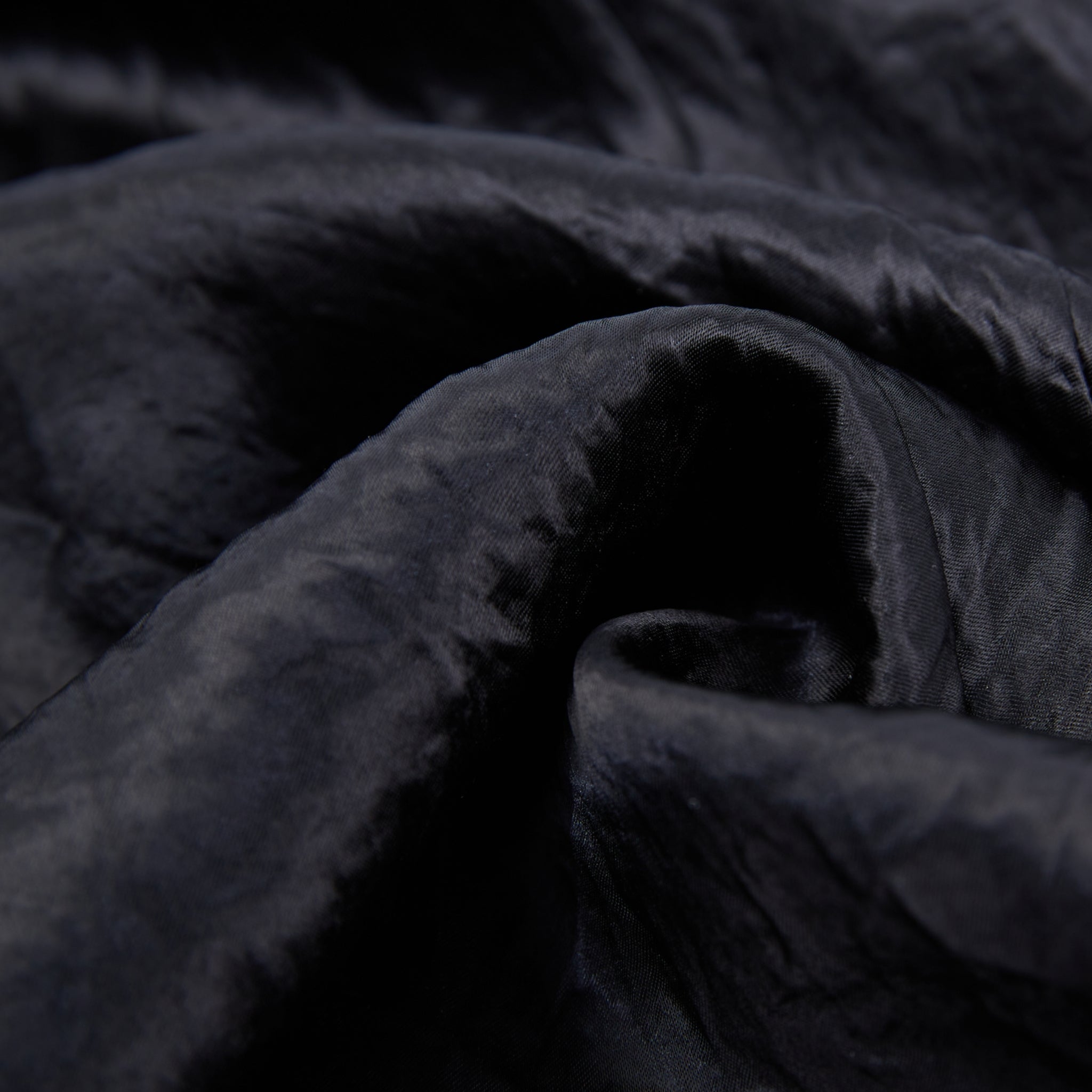 closeup of black slip dress fabric texture